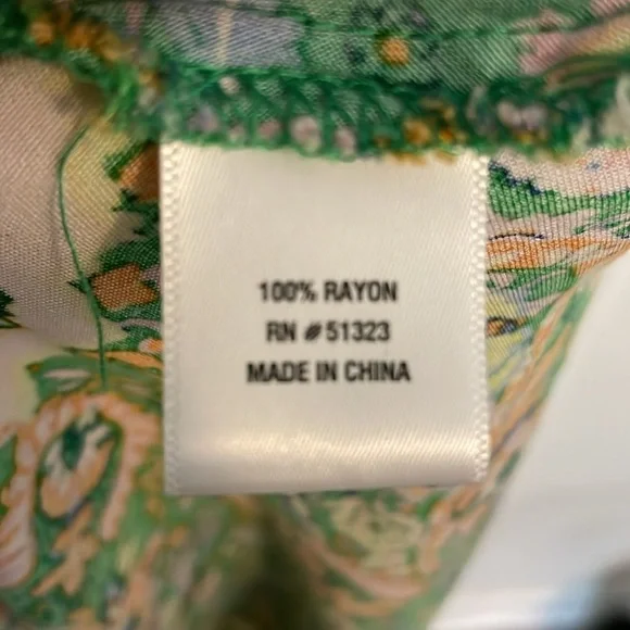 MSK Green Paisley Maxi Dress Large - Picture 6 of 6